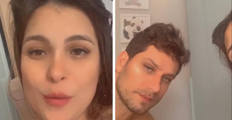 Ex-BBB Eliéser Ambrósio massageia os seios da esposa após a amamentação: “Aos trancos e barrancos”