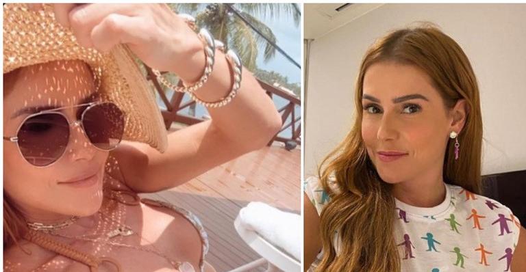 Com mini biquíni, Deborah Secco renova o bronzeado e exibe barriga chapada