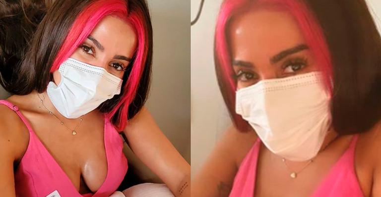 Anitta se emociona ao segurar sobrinho pela primeira vez e conta: “Momento mágico”