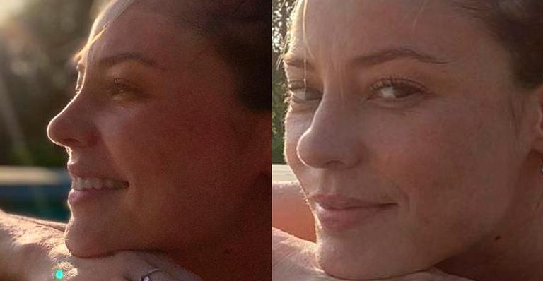 Paolla Oliveira ostenta beleza ao natural à beira da piscina e ganha elogios: “Parece um girassol”