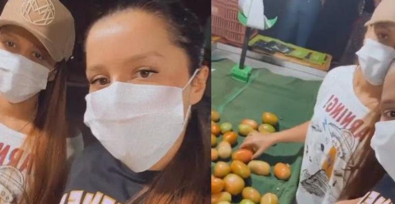 Gente como a gente! Maiara e Maraisa vão às compras em feira ao ar livre