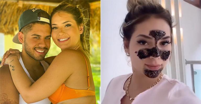 Nas redes, Virginia Fonseca surge com máscara facial e revela perrengue da gravidez: “Muito hormônio”