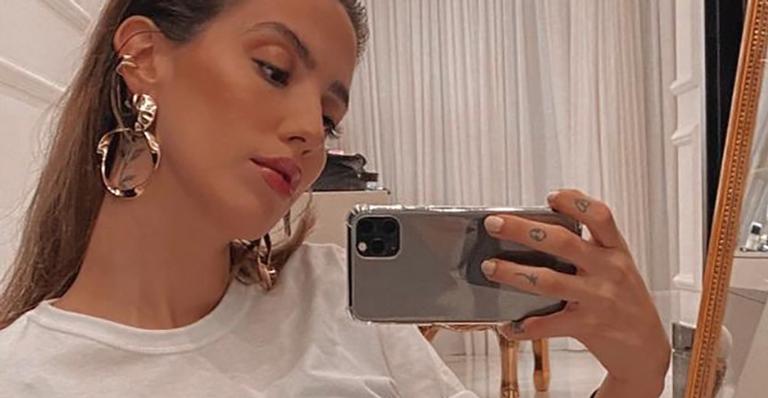 Grávida de 5 meses, Gabi Brandt mostra barrigão e deixa Saulo Poncio babando: “Pisa menos”