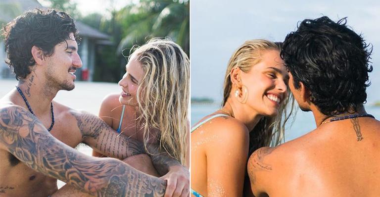 Gabriel Medina e Yasmin Brunet roubam a atenção ao mostrar tatuagens combinando: “Fofos”