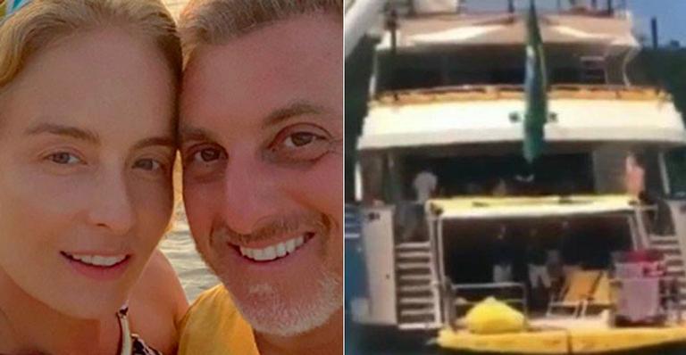 Luciano Huck é flagrado com a família passeando em iate luxuoso avaliado em R$ 30 milhões