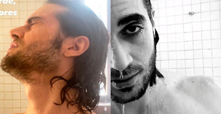 Fiuk sensualiza debaixo do chuveiro em sequência sexy e brinca: “Não esqueça de tomar banho”