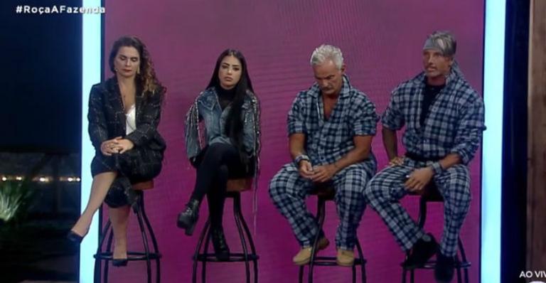 A Fazenda: Juliano, Luiza Ambiel, Mateus Carrieri e MC Mirella formam a sexta Roça do reality