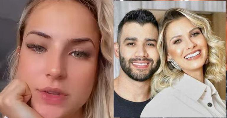 Ex-BBB Gabi Martins mete a colher no relacionamento de Gusttavo Lima e Andressa Suita: “Deus cuida”