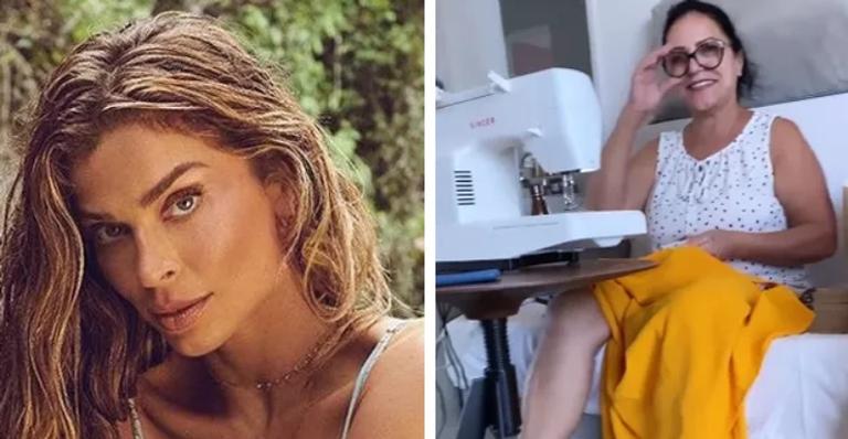 Em momento raro, Grazi Massafera mostra a mãe costurando suas roupas: ”Maior carinho”