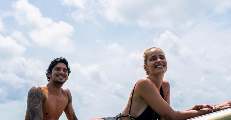 Gabriel Medina recebe declaração de amor comovente de Yasmin Brunet: ”Que presente”