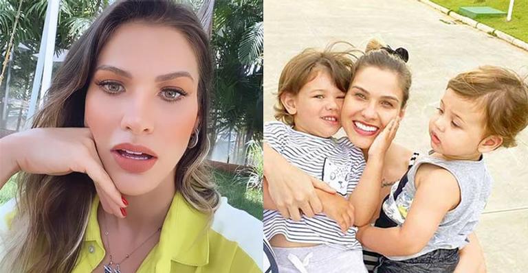 Após separação, Andressa Suita se emociona ao relatar parceria entre os filhos: “Eles estão unidos”
