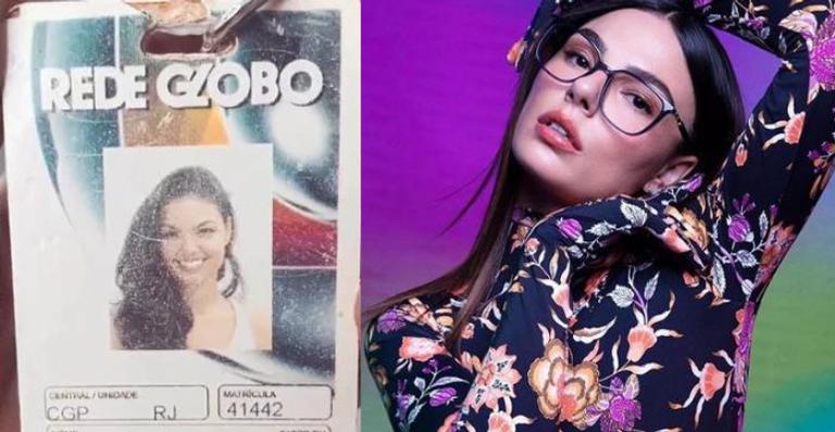 Nos bastidores de ‘Amor de Mãe’, Isis Valverde mostra crachá da Rede Globo