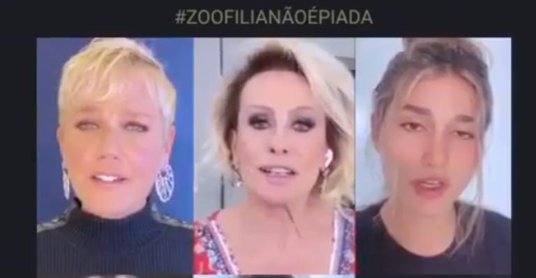 Xuxa Meneghel reúne famosas em vídeo sobre zoofilia: ”É crime e não piada”