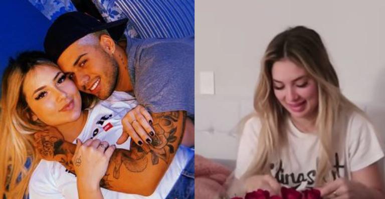 Zé Felipe dá aula de romantismo e envia presentão para Virginia Fonseca: ”Quatro meses”