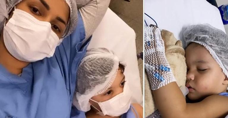 Filho de Flayslane passa por cirurgia e ex-BBB registra na web: “Em recuperação”