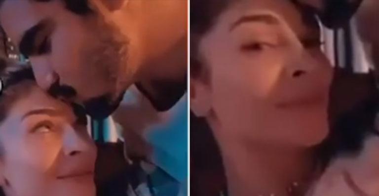 Apaixonados, Grazi Massafera e Caio Castro trocam carícias durante noite fria: “Que química”