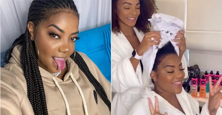 Após transição, Ludmilla exibe cabelos naturais em dia de beleza com Brunna Gonçalves