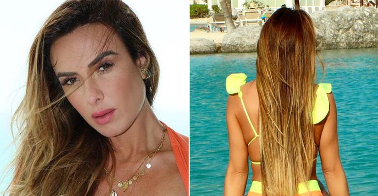 Ousada! Nicole Bahls registra dia de praia e bumbum à milanesa deixa web em chamas