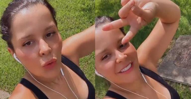 Só de top, Maraisa mostra rotina fitness e exibe barriguinha trincada: “Espetáculo”