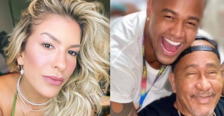Lorena Improta se emociona e faz homenagem de despedida para pai de Léo Santana: ”Coração com a família”