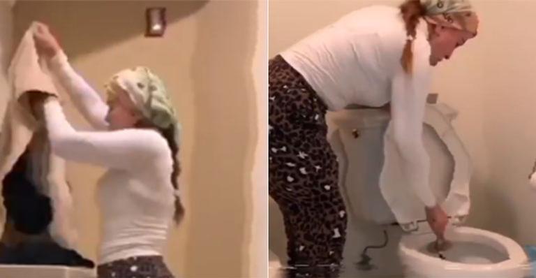 Aos 62 anos, Zilu Camargo pega no batente e faxina apartamento luxuoso sozinha: “Guerreira”