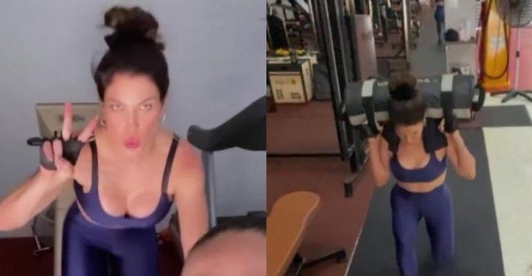 Após separação, Andressa Suita surge pela primeira vez treinando na academia: “Pernas turbinadas”