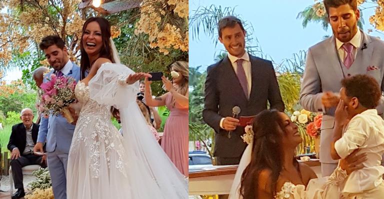 Comoção do filho, vestido chiquérrimo e muita alegria: os bastidores do casamento de Carol Nakamura