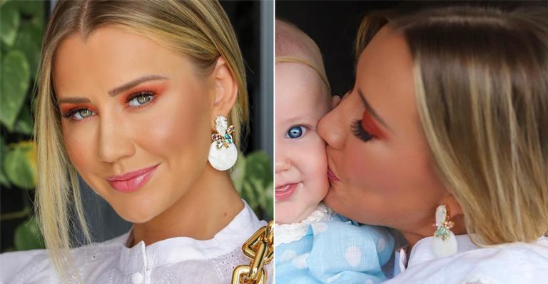 Fofura! Ana Paula Siebert posa com Vicky no colo e encanta fãs: “Bebê mais linda que já vi”