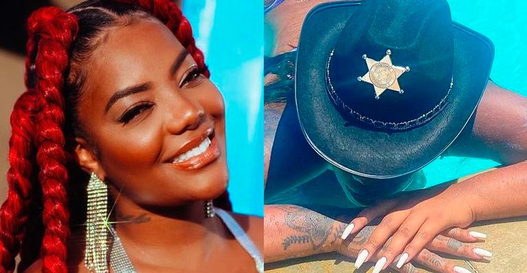 Ludmilla posa com biquíni “atoladinho” e ostenta retaguarda na piscina: “Foca no meu bumbum”
