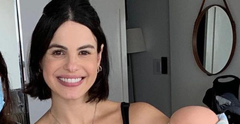 Sthefany Brito divide momento de chamego com o recém-nascido e fãs se derretem: ”Que fofura!”