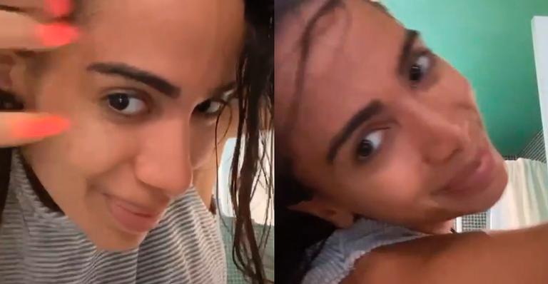 Anitta faz vídeo mostrando raiz do cabelo e acaba com rumores sobre estar careca