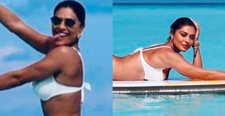De fio-dental, Juliana Paes empina bumbum e causa verdadeiro tsunami: “Pegou pesado”