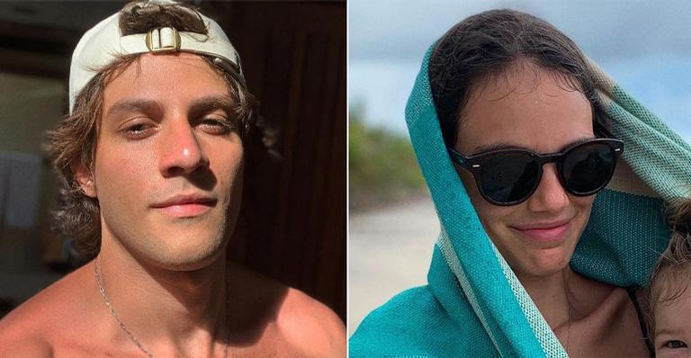 Na Bahia, Chay Suede registra momento espontâneo de Laura Neiva e a filha, Maria: “Teve chuva”