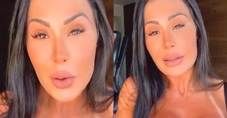Ops! Gracyanne Barbosa se descuida e mostra partes íntimas por acidente em vídeo