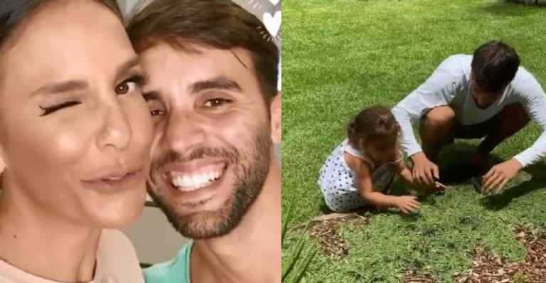 Maridão de Ivete Sangalo ganha ajuda das filhas gêmeas para cuidar do jardim e emociona fãs: ”Fofura!”