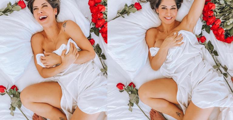 Mayra Cardi revela de quem é o pé que apareceu em sua foto na cama