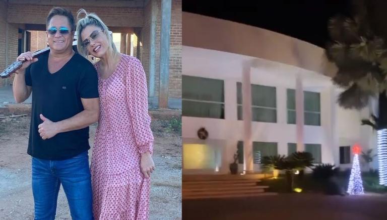 Poliana Rocha mostra decorações de Natal em sua mansão com Leonardo e luxo impressiona: ”Que casa é essa?”