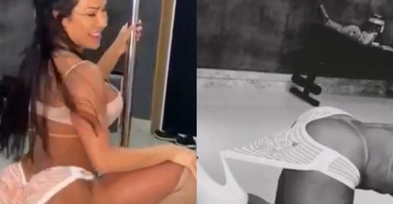 Gracyanne Barbosa quase perde a calcinha e deixa parte do bumbum à mostra: “Toda atrapalhada”