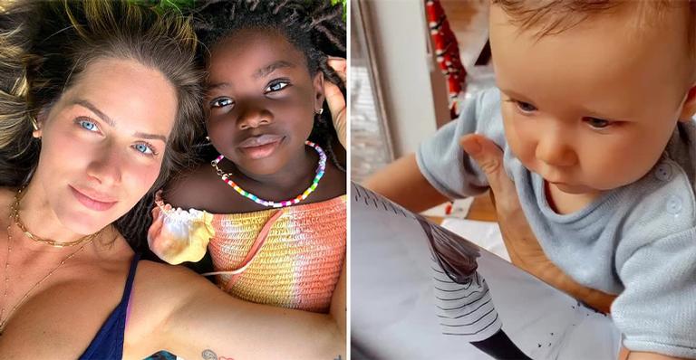 Giovanna Ewbank flagra reação fofa de Zyan ao ver Titi em capa de revista: “É a sua irmã!”
