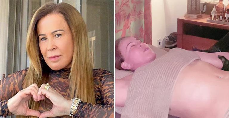 Zilu Camargo se submete a massagem especial para reduzir medidas do corpo: “Vai ficar durinho”