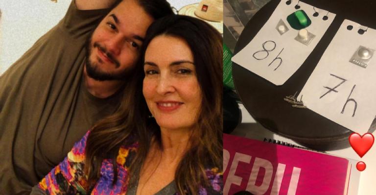 Fátima Bernardes mostra medicação organizada com bilhetes pelo namorado: ”Isso é amor”