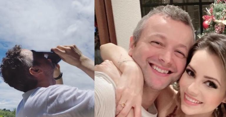Sandy se diverte ao observar marido tentando ver eclipse solar: ”Jovem cientista”