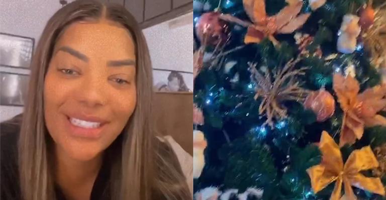 Ludmilla chega em casa e fica em choque com a árvore de Natal montada pela mãe: “Bate no teto”