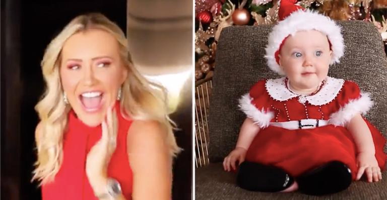 Explosão de fofura! Ana Paula Siebert divulga ensaio natalino de Vicky e encanta web: “7 meses de muito amor”
