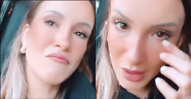 Claudia Leitte vai às lágrimas ao sair para fazer show pela primeira vez em nove meses: “É diferente”