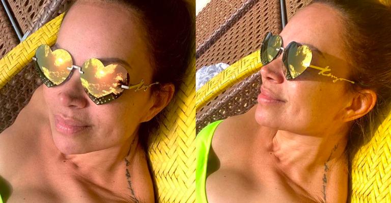 Aos 46 anos, Solange Almeida exibe corpão em forma de biquíni e causa: “Simplesmente linda”