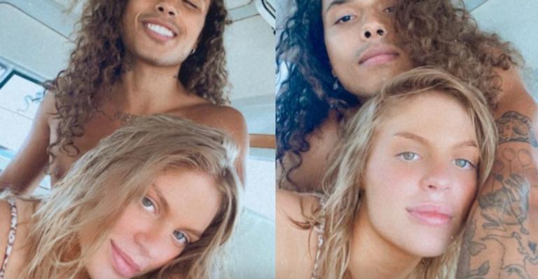 Em clima de romance, Luísa Sonza e Vitão curtem passeio de barco