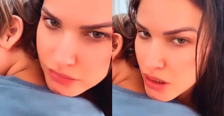 Ex de Gusttavo Lima, Andressa Suita mostra filho cabisbaixo e conta: “Nem se mexe”