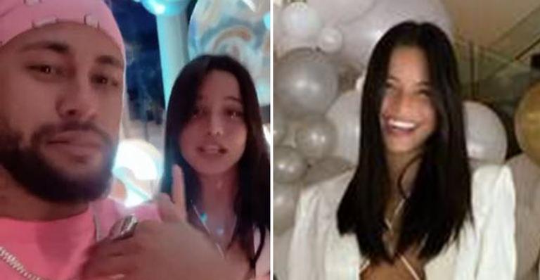 Com look ousado, cantora argentina rouba a cena em festa na mansão de Neymar e dança com o craque