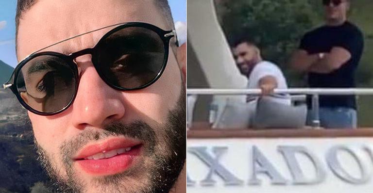 Sorridente, Gusttavo Lima passa virada do ano acompanhado em iate luxuoso de R$ 25 milhões